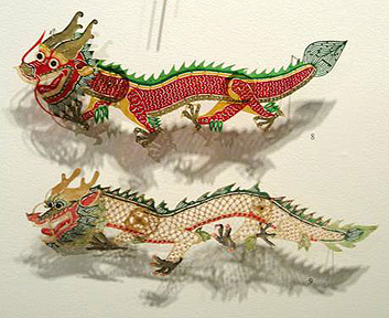 Asian Dragon Shadow Puppets